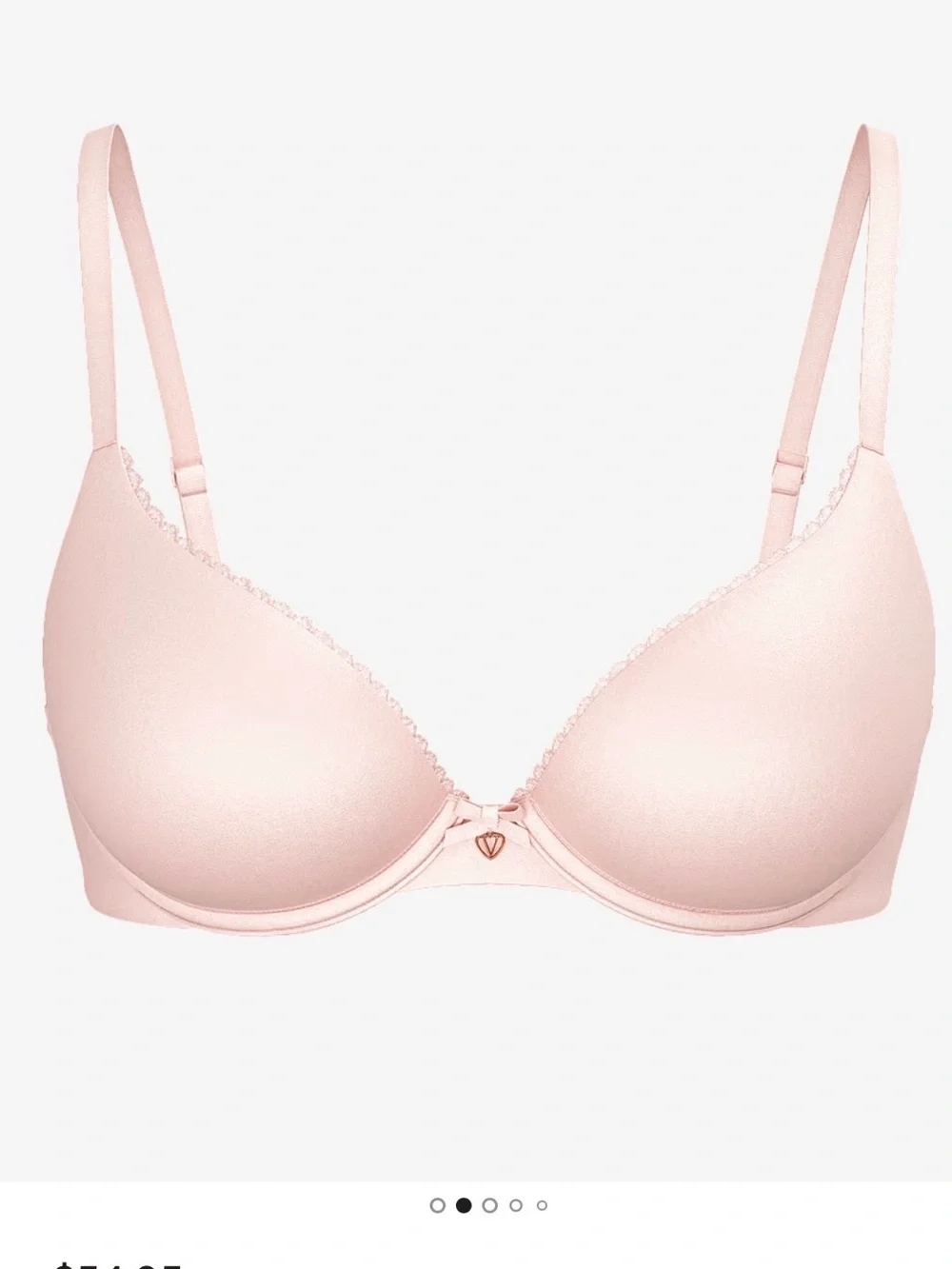 Victorias Secret Lightly Lined T-Shirt Bra NWT light pink 34DDD priced $54.95